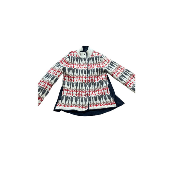 ANTHROPOLOGIE SLEEPING ON SNOW INTARSIA SWEATER JACKET SIZE M - Picture 3 of 10